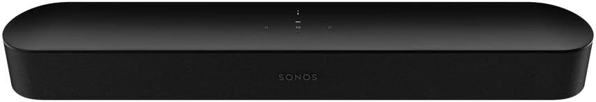 Sonos Beam Smart Soundbar, schwarz – Kompakte für Fernsehen & Musikstreaming mit WLAN, Alexa Sprachs