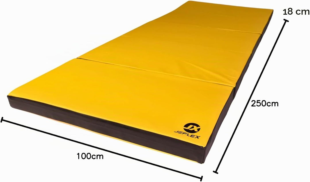 Jeflex - klappbare Weichbodenmatte &amp; Turnmatte 250 x 100 x 8 cm MADE IN GERMANY/Gymnastikmatte tragb