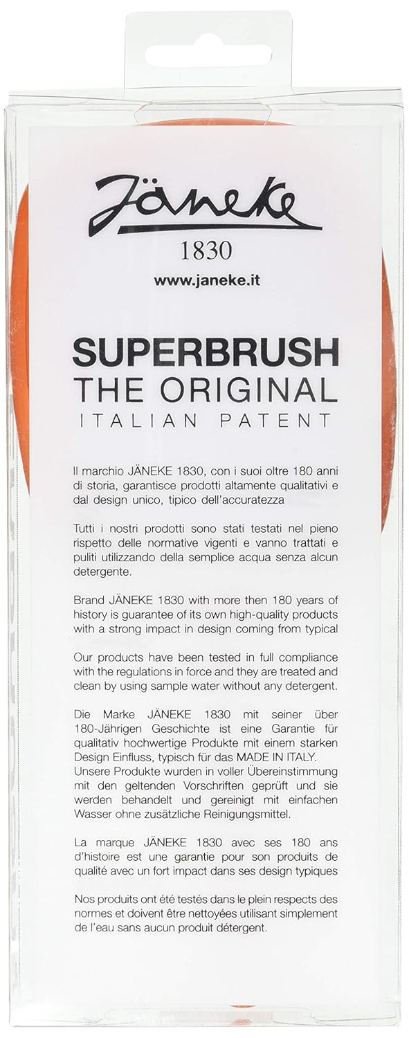 Jäneke Superbrush Bürste orange mit Fuxia Igel - 55 gr. Corpo Arancione con Riccio Fuxia, Corpo Aran