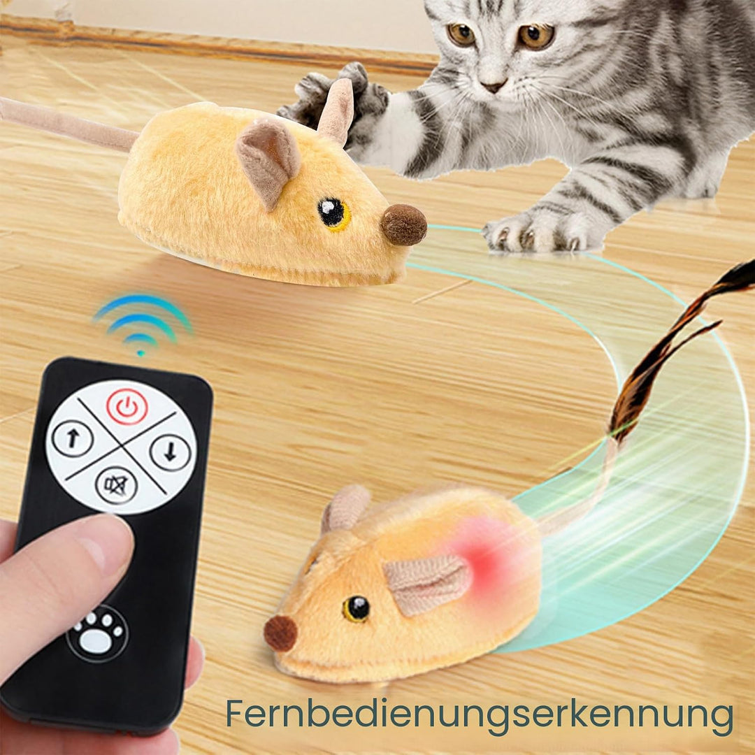 Katzenspielzeug Fernbedienung Maus, Katzenspielzeug Maus, Ferngesteuertes Katzenspielzeu-g, interakt