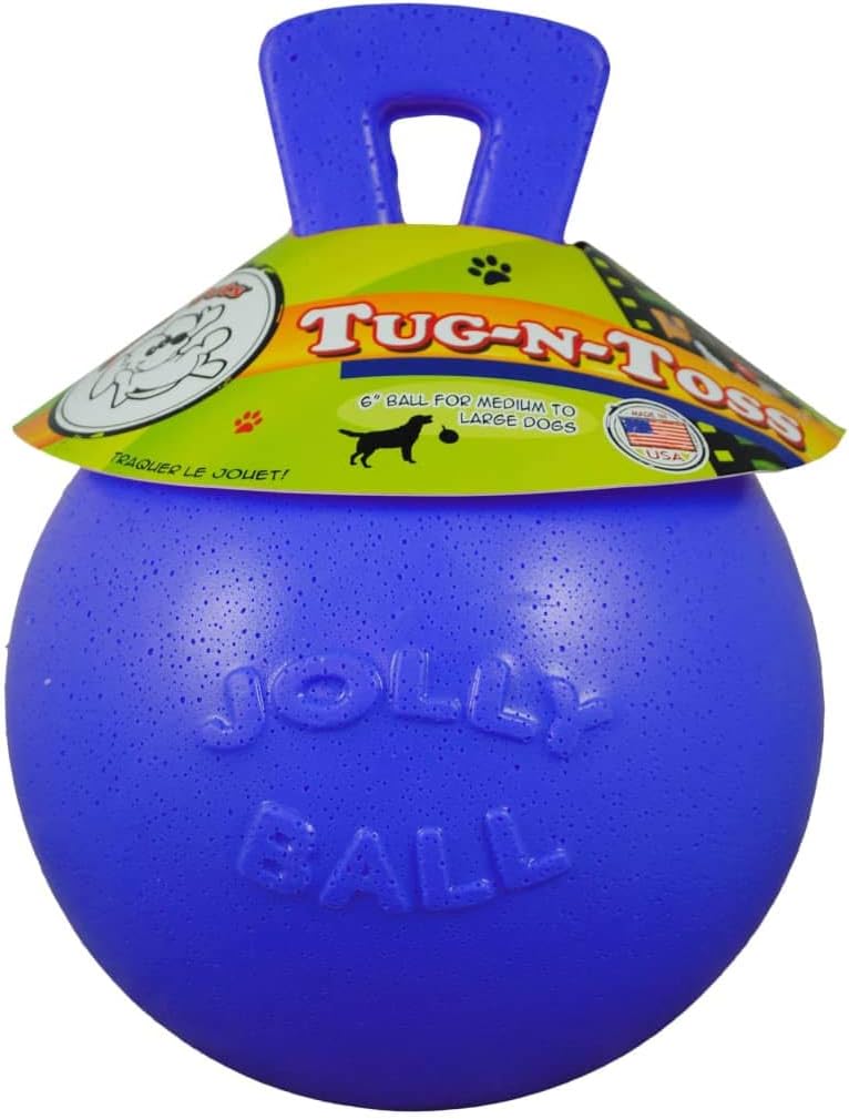 Jolly Pets JOLL047F Hundespielzeug - Tug-n-Toss, 25 cm, blau 25.40 cm Clear, 25.40 cm Clear