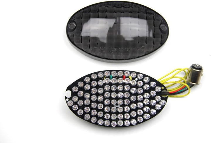 avdb-moto LED-Bremslicht mit integrierten Blinker kompatibel mit Buell XB9, XB12 (Getönt), Getönt