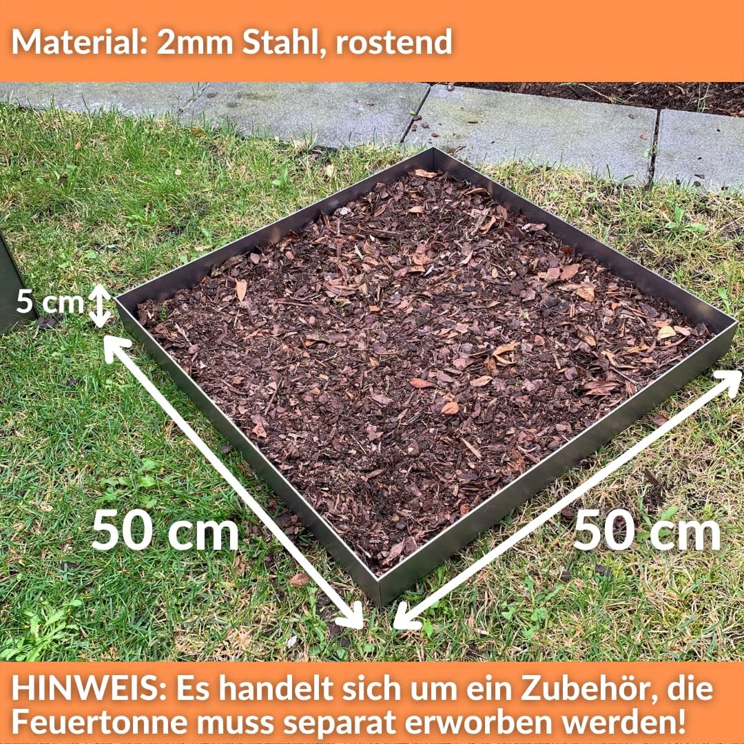 Aschewanne für 78cm Feuertonne | Zubehör für Feuertonnen | Robust & Aus Hochwertigem Stahl | Aschewa