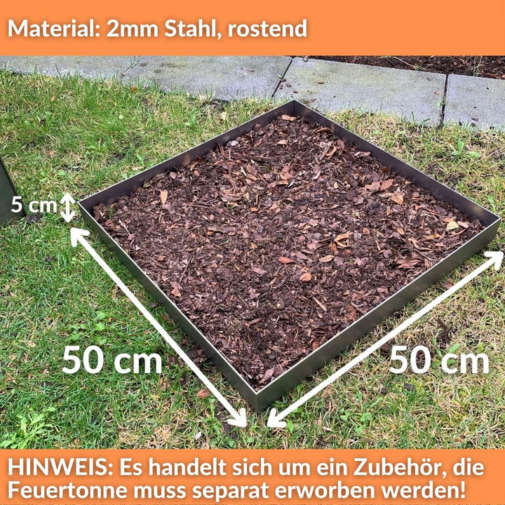 Aschewanne für 78cm Feuertonne | Zubehör für Feuertonnen | Robust & Aus Hochwertigem Stahl | Aschewa