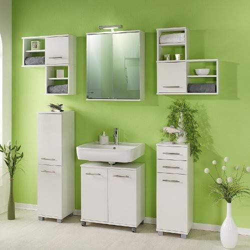 Schildmeyer Hängeschrank 119993 Isola, 60x20.5x65 cm, weiss, Weiss