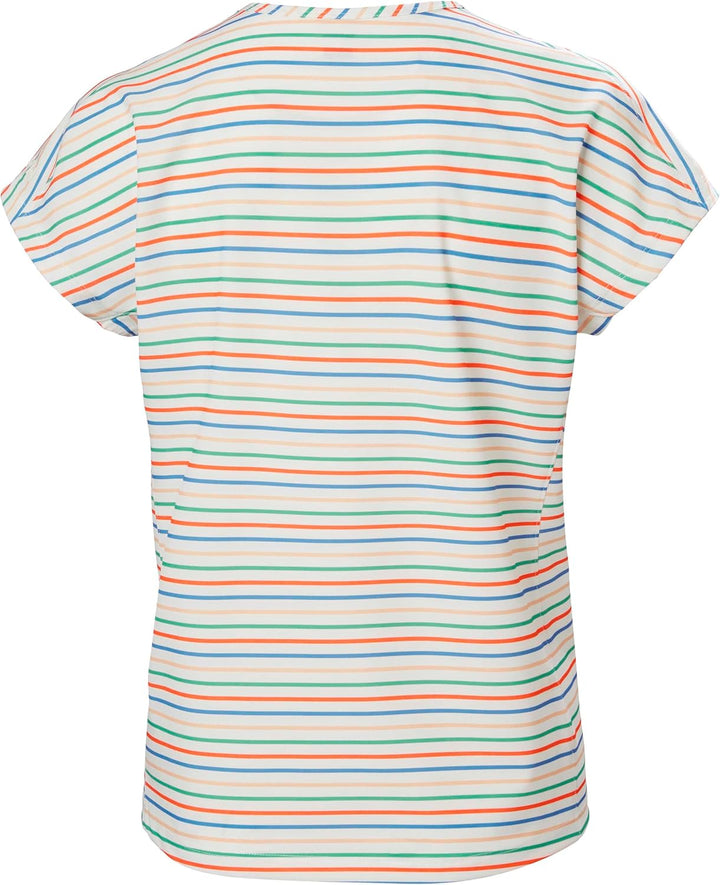 Helly Hansen Damen W Thalia Sommer Top T-Shirt XS Snow Multistripe, XS Snow Multistripe