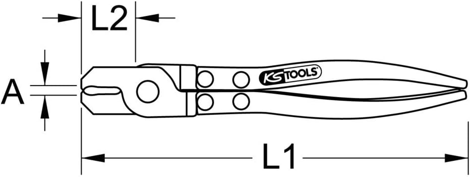 KS Tools 115.1039 Ohrlos-Schlauchklemmen-Zange, 230mm