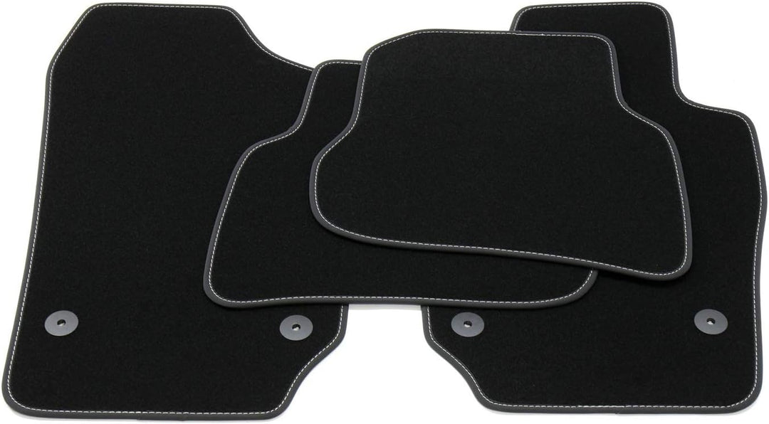 teileplus24 EF200 Fussmatten Gummimatten Exclusive-line Design kompatibel mit VW Polo 5 6R 6C 2009-2