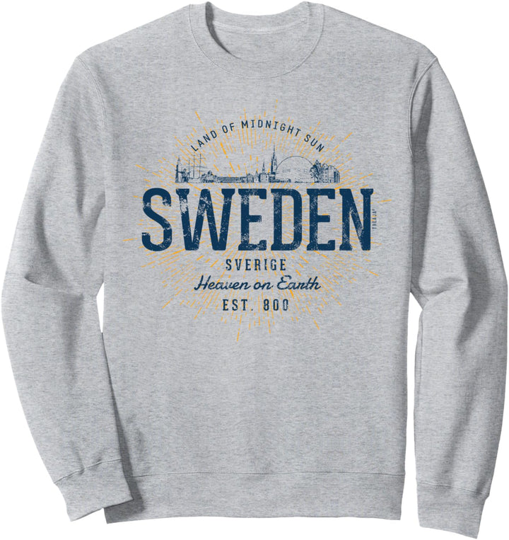 Sweden Retro Stil Vintage Schweden Sweatshirt