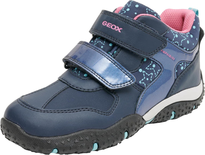 Geox Mädchen J Baltic B Girl ABX Low-Top 24 EU Navy Watersea, 24 EU Navy Watersea