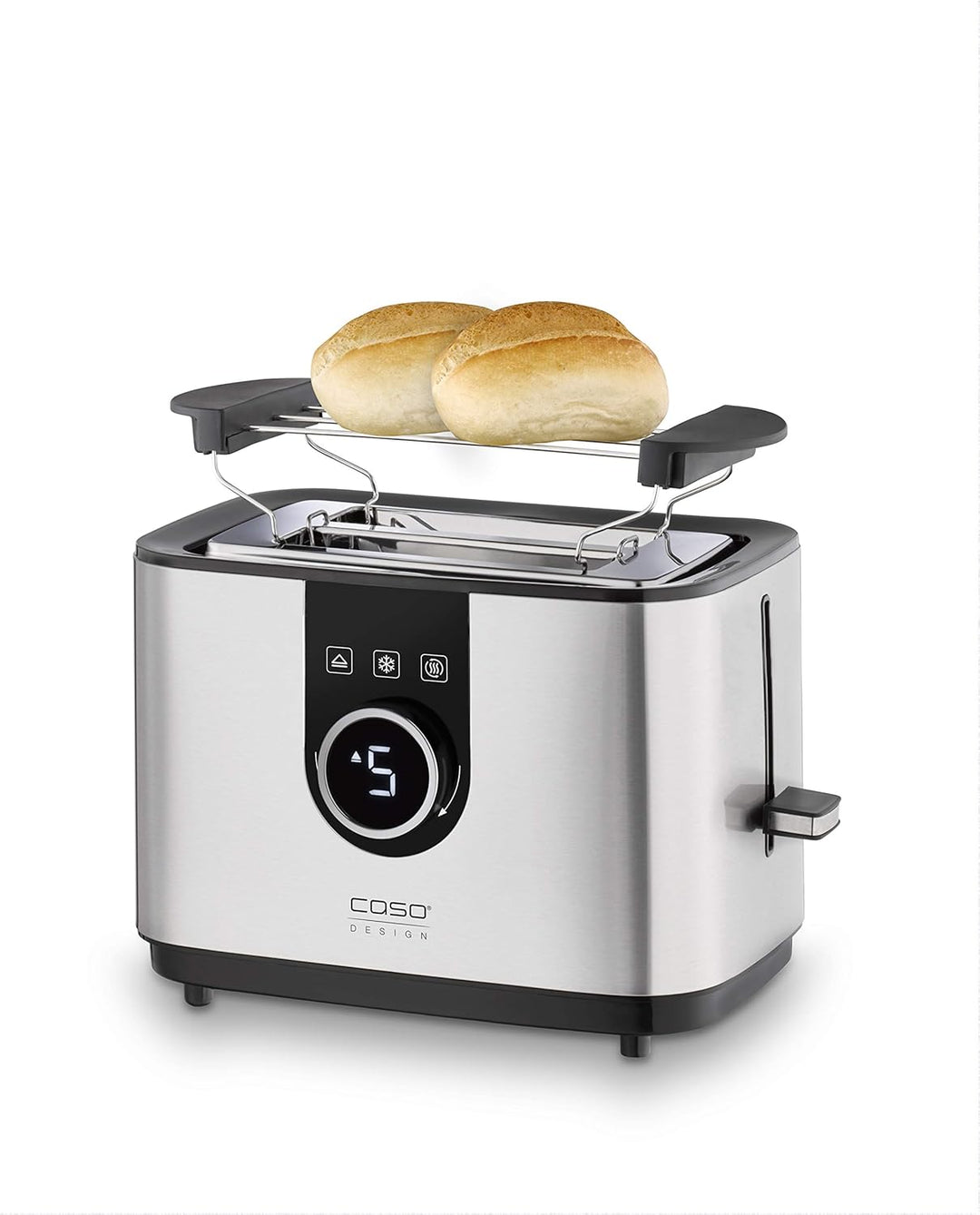 CASO Selection T 2 - Design Toaster, Edelstahlgehäuse, Optimale Röstgradeinstellung auf 7 Stufen, In