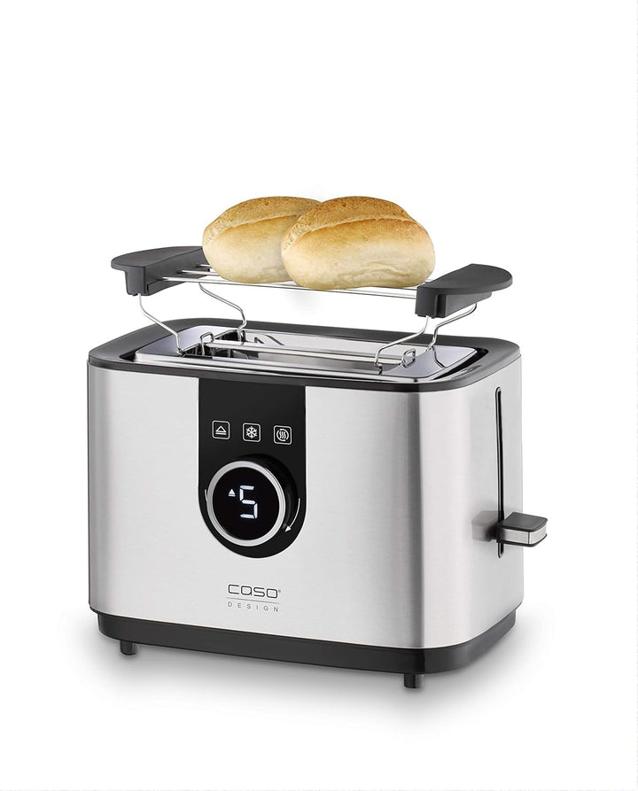 CASO Selection T 2 - Design Toaster, Edelstahlgehäuse, Optimale Röstgradeinstellung auf 7 Stufen, In
