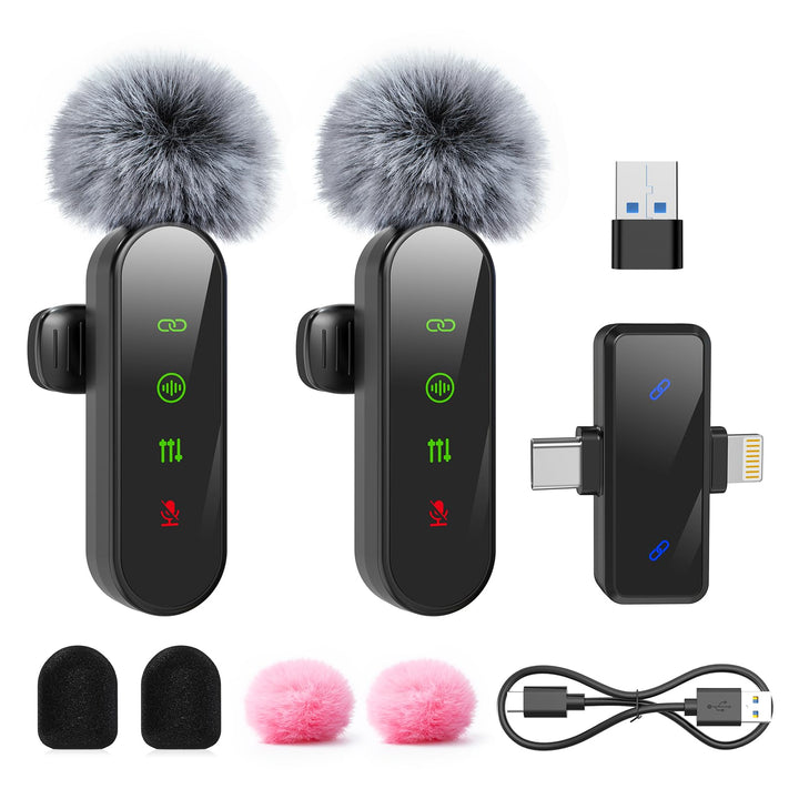 ZealSound M19 Kabelloses Lavalier-Mikrofon für iPhone/Android/PC/iPad, Ultraleichtes Ansteckmikrofon