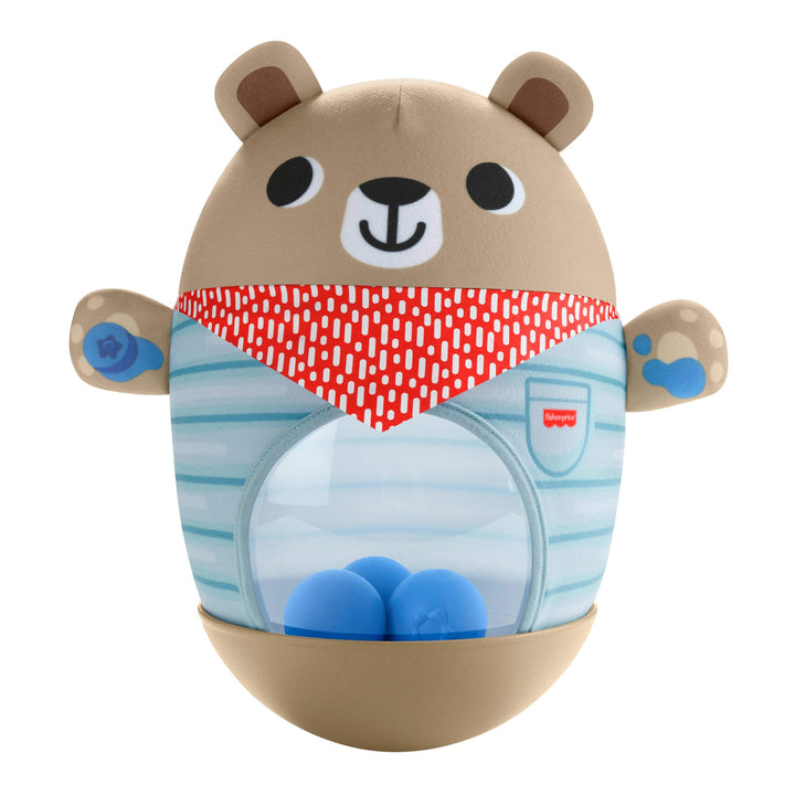 Fisher-Price Babyspielzeug, Camping-Freunde Wackelbär, Wackelspass zur Entwicklung der Grobmotorik f