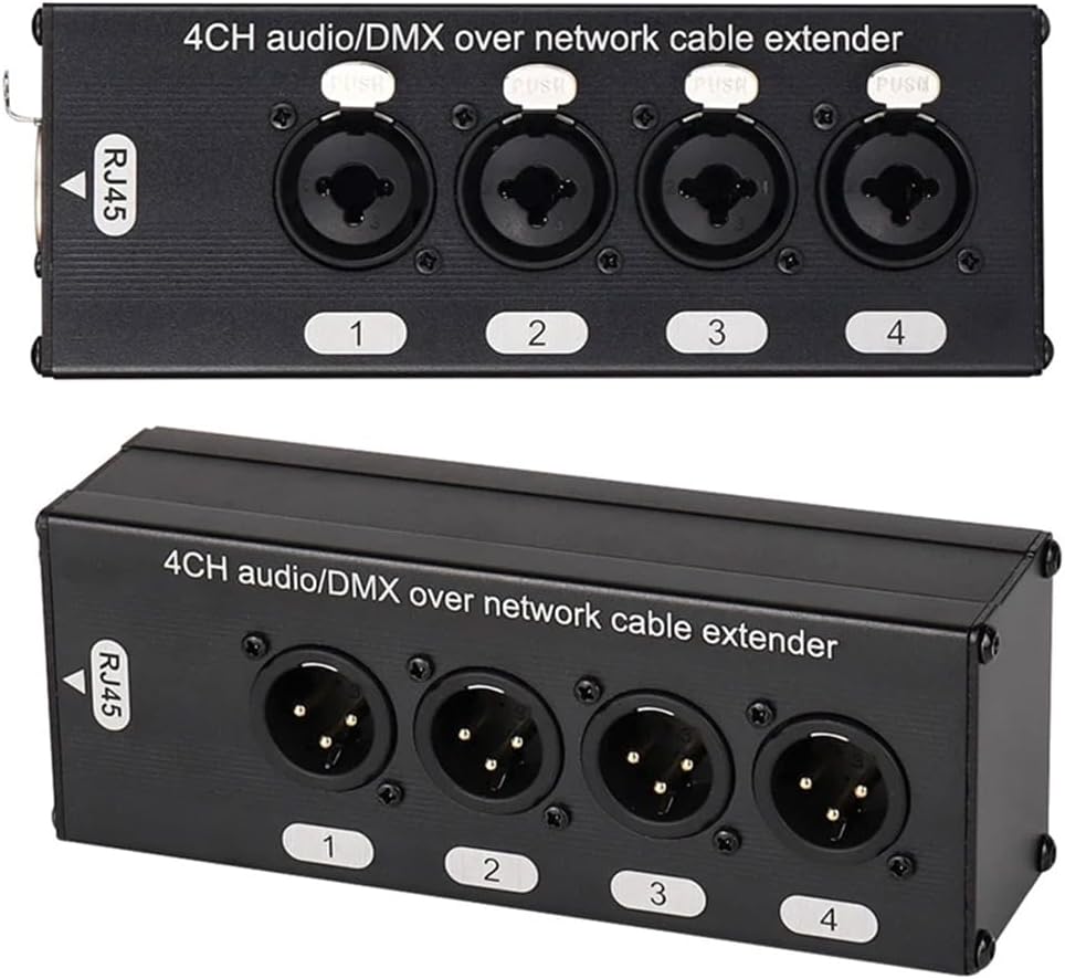 1 Paar XLR/Audio RJ45 Cat5/Cat6 Ethernet 4-K XLR-Extender, Sender/Empfänger für Bühnen ab