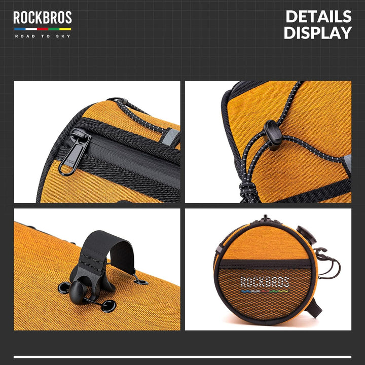 ROCKBROS Road-to-Sky Fahrrad Lenkertasche Fahrradtasche Lenker Vordertasche 1,5L Wasserabweisend Ref