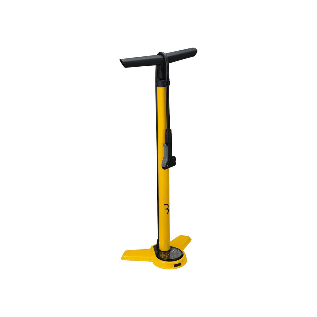 BBB Cycling AirSteel Luftpumpe für Fahrrad | Standpumpe mit Manometer | Handpumpe mit DualHead 3.0 f