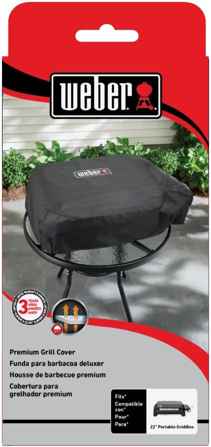 Weber Premium Grill Abdeckhaube für Slate GP 56cm Plancha, atmungsaktiv UV- & wasserbeständig, Schut