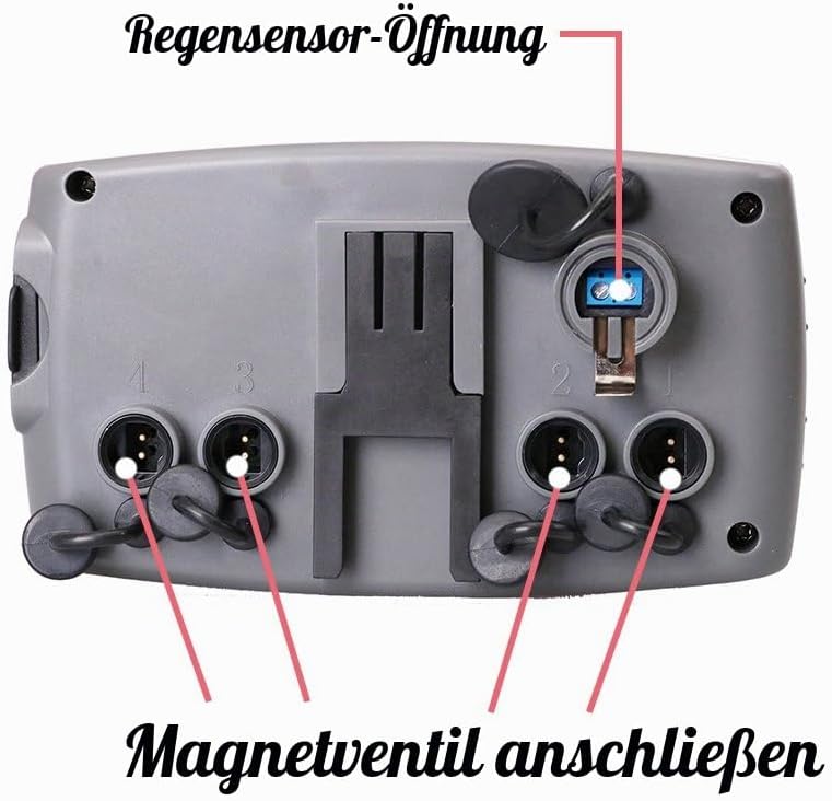 Aqualin Bewässerungscomputer 4-Auslässe Bewässerungssystem Automatische Bewässerungsuhr inkl. 1 X 4-