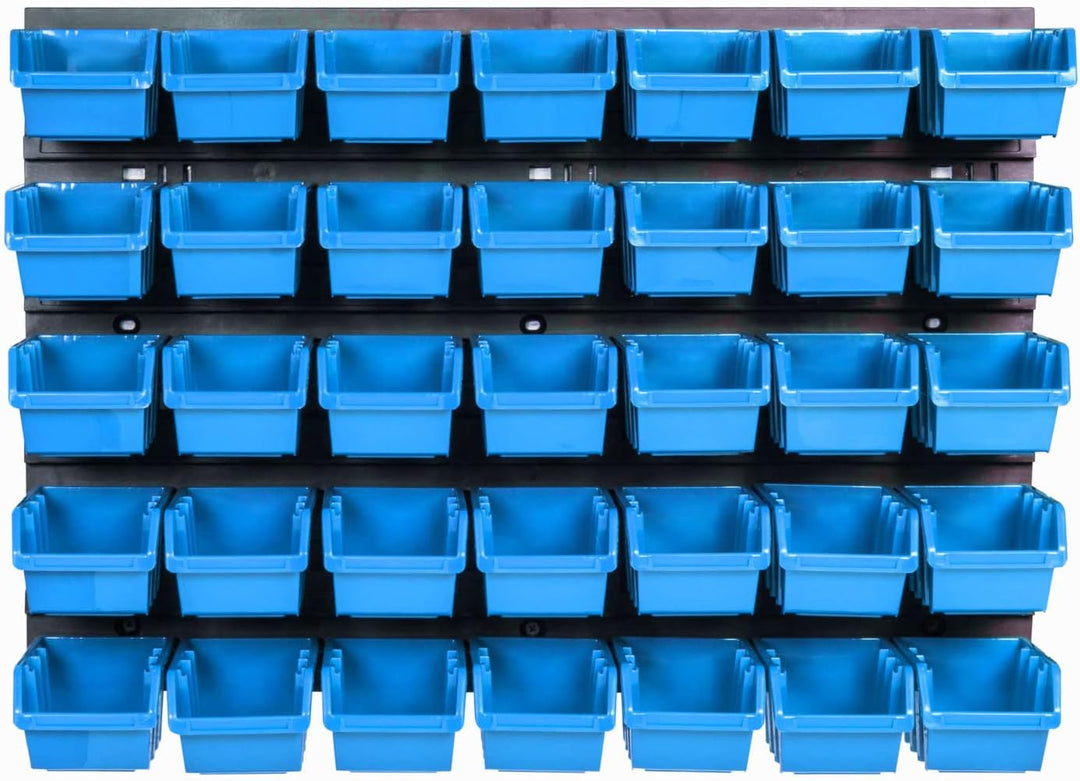 Lagersystem Wandregal 576 x 390 mm | 35 stck. Box | Stapelboxen Schüttenregal Sichtlagerkästen | Ext