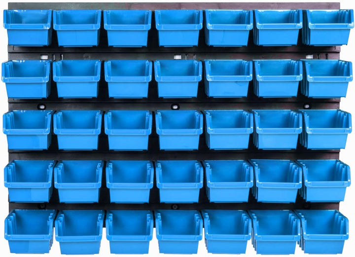 Lagersystem Wandregal 576 x 390 mm | 35 stck. Box | Stapelboxen Schüttenregal Sichtlagerkästen | Ext
