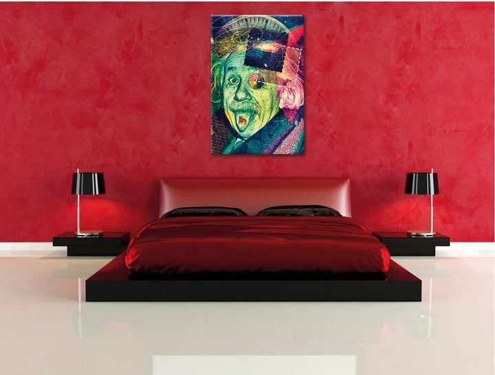 Einsteins secret Leinwandbild Bild auf Leinwand, XXL riesige Bilder fertig gerahmt mit Keilrahmen, K