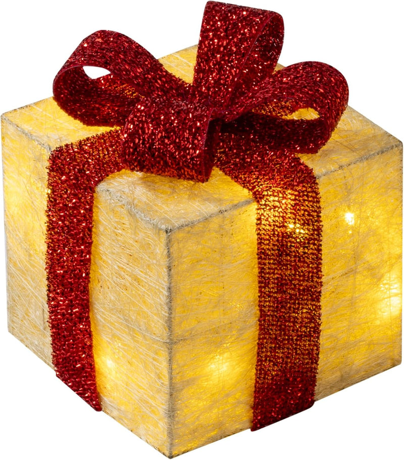 Bambelaa! 3er Led Deko Geschenke Leucht Boxen Timer Weihnachts Dekoration Weihnachtsdeko Beleuchtet