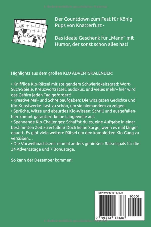 KLO ADVENTSKALENDER: Rätsel, Sprüche, Kackgedichte | 24 + 7 Tage | Zunehmender Schwierigkeitsgrad |