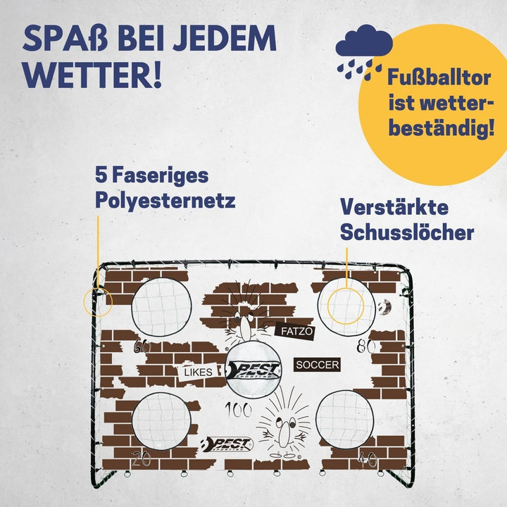 Best Sporting Fussballtor mit Torwand I Fussball Tor 213cm x 152cm I Fussballtor Kinder mit verschie