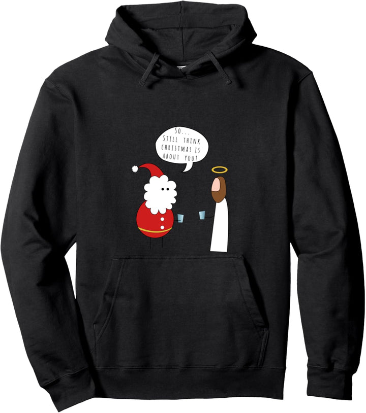 Jesus & Weihnachtsmann Lustiger Spruch Pullover Hoodie
