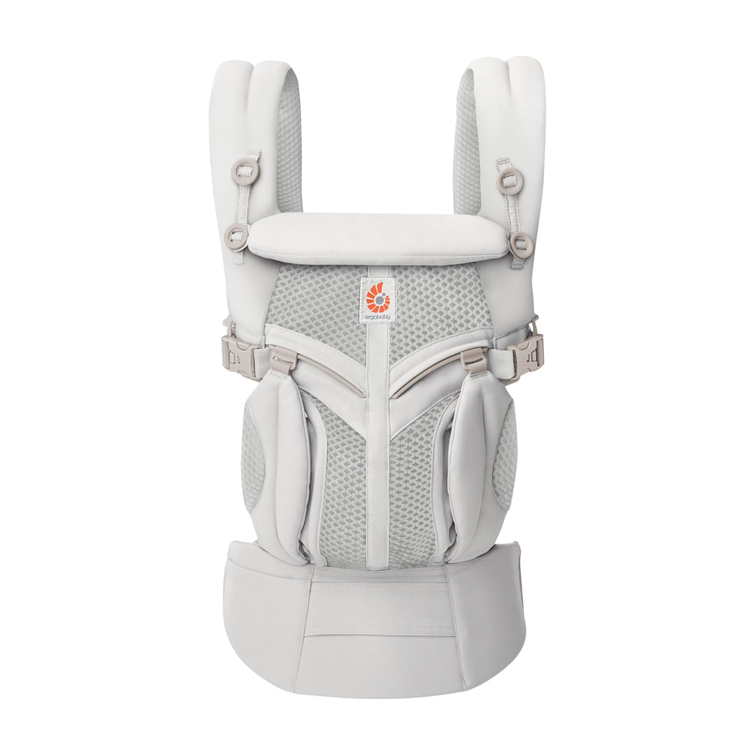 Ergobaby Babytrage für Neugeborene bis zum Kleinkind, 4-Positionen Omni 360 Cool Air Mesh Pearl Grey