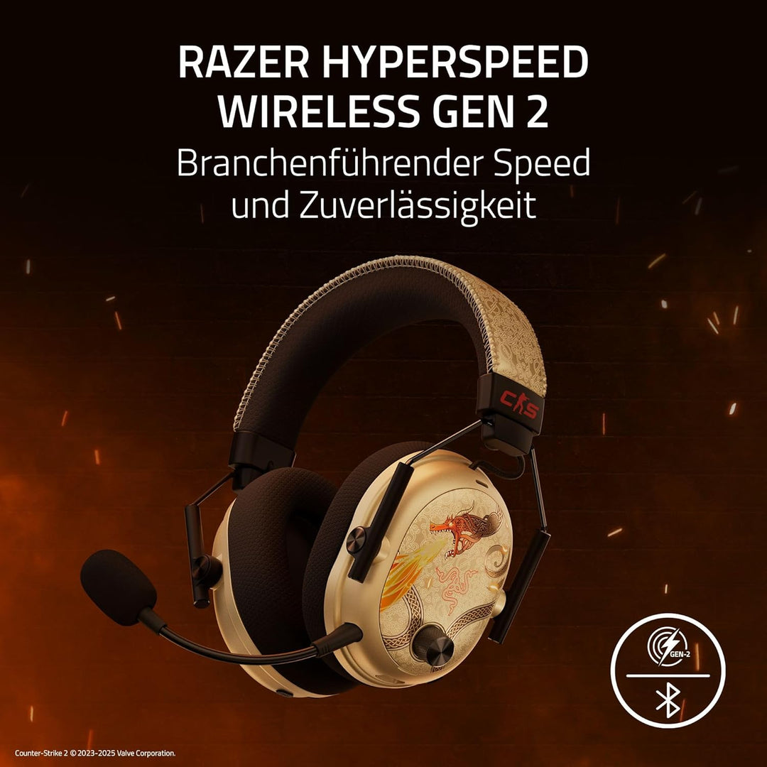Razer BlackShark V3 Pro CS2 - Kabelloses E-Sport-Headset mit Geräuschunterdrückung - 50mm Audio Trei