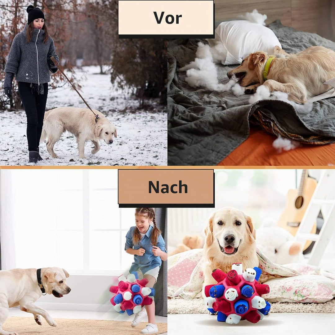 Schnüffelball für Hunde, Schnüffelteppich Schnüffelspielzeug Interaktive Hundespielzeug tragbarer Ha