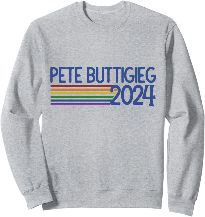 Pete Buttigieg 2024 Retro Rainbow mayor Pete Buttigieg Sweatshirt
