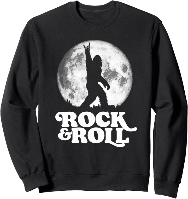 Rock n' Roll! Bigfoot Sasquatch & Full Moon Sweatshirt