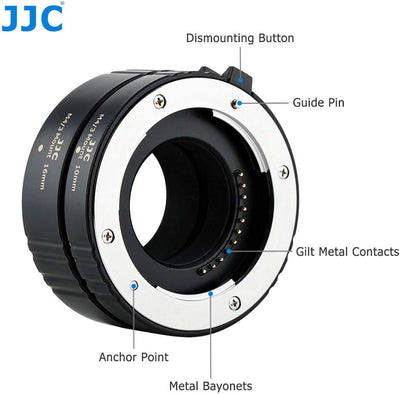 JJC Makro Autofokus-Zwischenringe (AF) für Makrofotographie 10mm und 16mm (Passen für Pan. Olympus M
