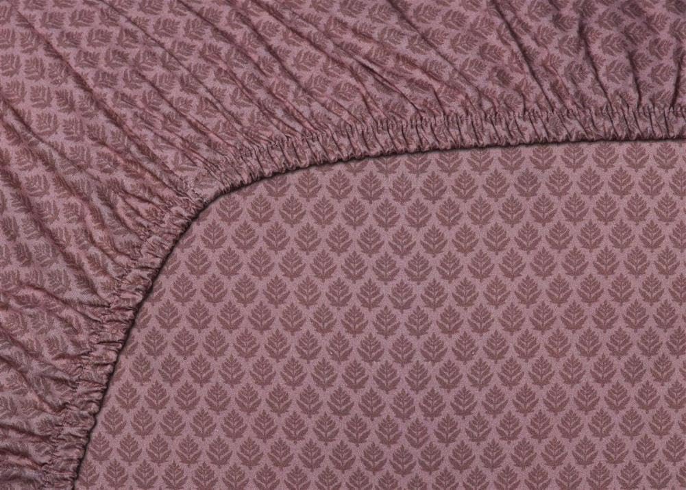 Pip Studio Perkal-Spannbettlaken Thousand Leaves Farbe Mauve Grösse 100x200 HH: 25