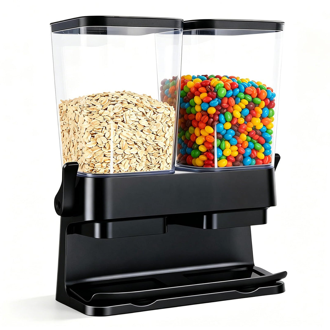 Müslispender 2er Pack, Doppelte 3L Luftdichte Müsli-Speicherkiste, Grosse Kapazität Cereal Dispenser