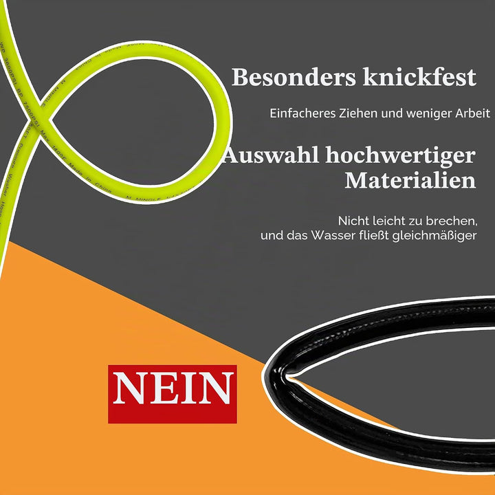 M MINGLE Hochdruckreiniger Schlauch 15m (50 FT) x 1/4 Zoll, M22 14mm Ersatzschlauch für Hochdruckrei