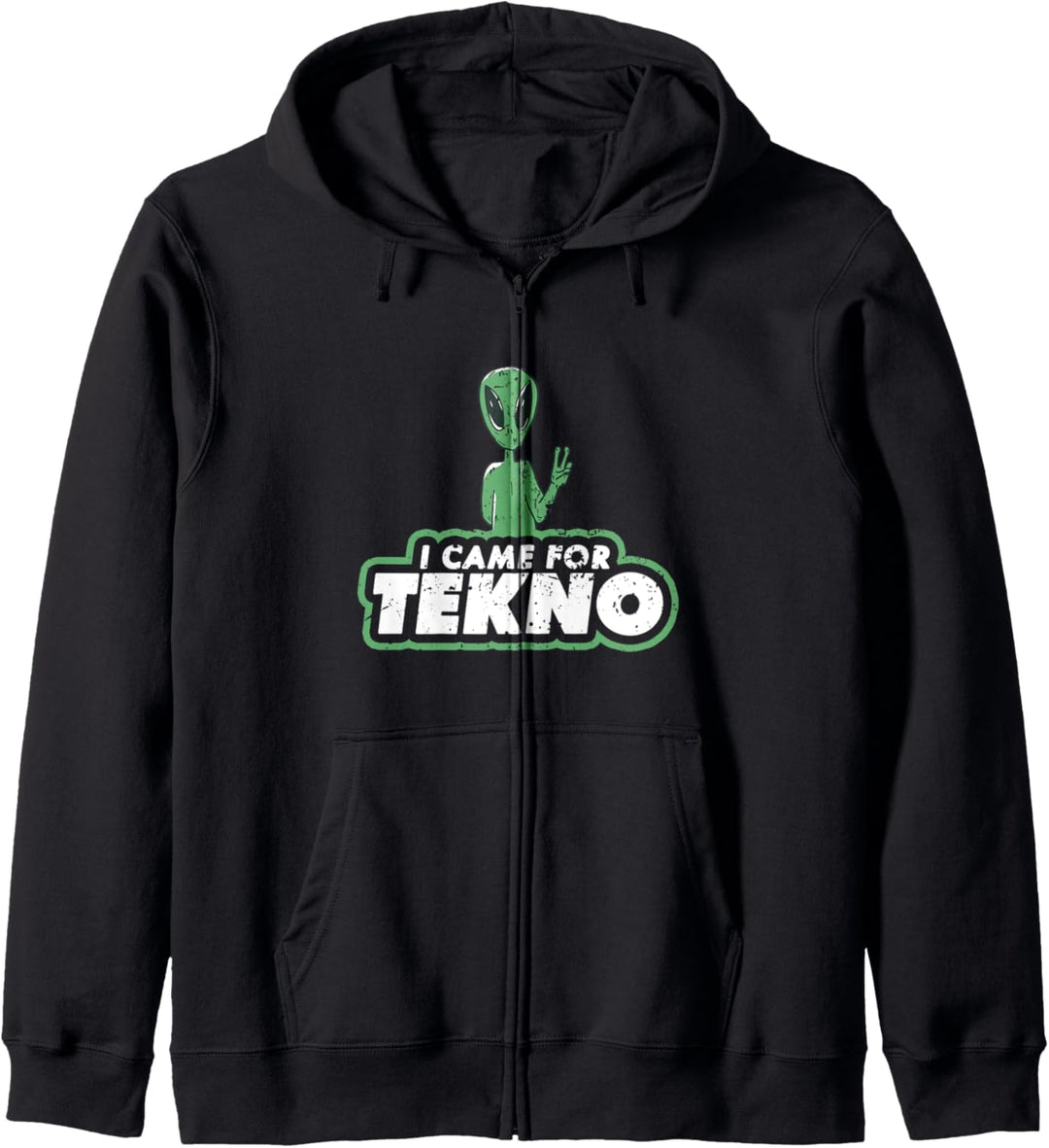 Techno Alien Sprüche EDM Raving Kapuzenjacke