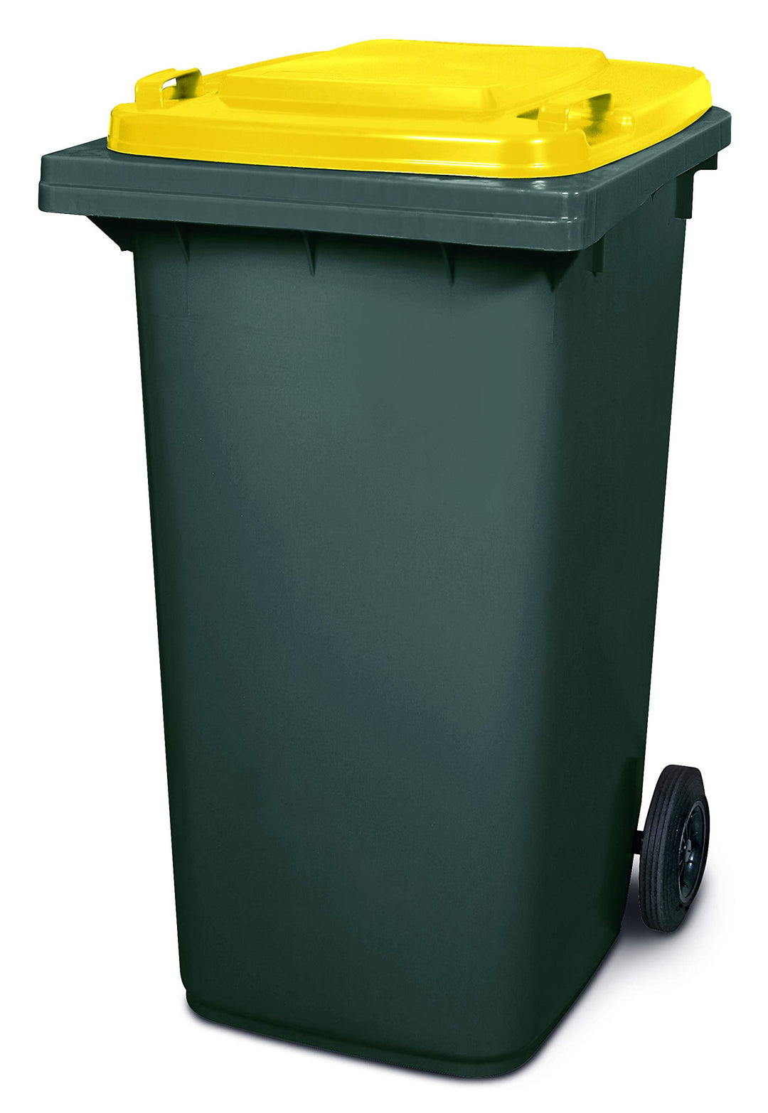 BRB 240 Liter MGB, Mülltonne Abfalltonne, grau mit farbigem Deckel (grau/gelb), grau/gelb