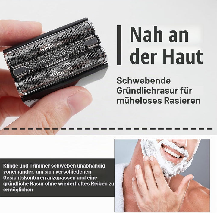 2 Stück Ersatz-Scherkopf Kompatibel mit Series 5, 52B Rasierköpfe Ersatzklingen Klingen Rasierkopf f