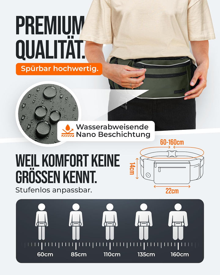 Gassi Tasche 'Atlas' - Premium Leckerlitasche für Hunde - Inkl. YKK® Zipper & Leinenhalterung - Bauc