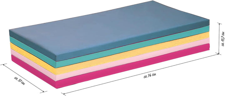 Klappbare Turnmatte | ca. 185 x 76 x 3 cm | Tragbare und faltbare Kinder Weichbodenmatte, auch ideal