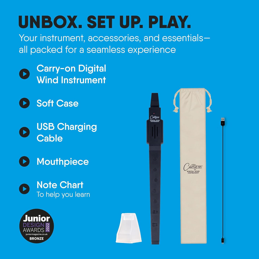 Carry-on by Blackstar Digitales Blasinstrument Schwarz - 10 Stimmen, integrierter, wiederaufladbarer