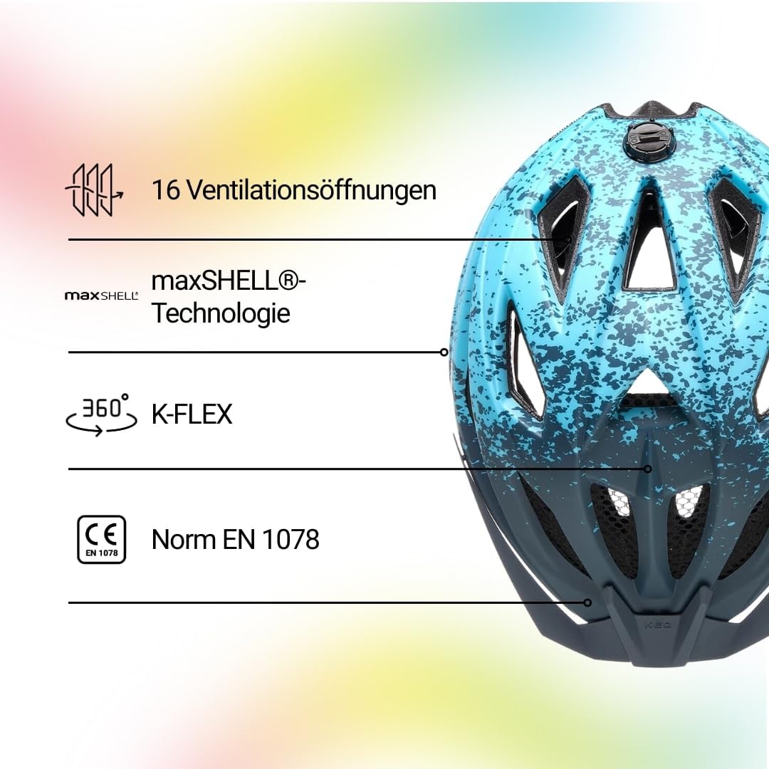 KED Street Jr. Pro Kinder Fahrrad Helm matt blau 2023 S (49-55cm), S (49-55cm)