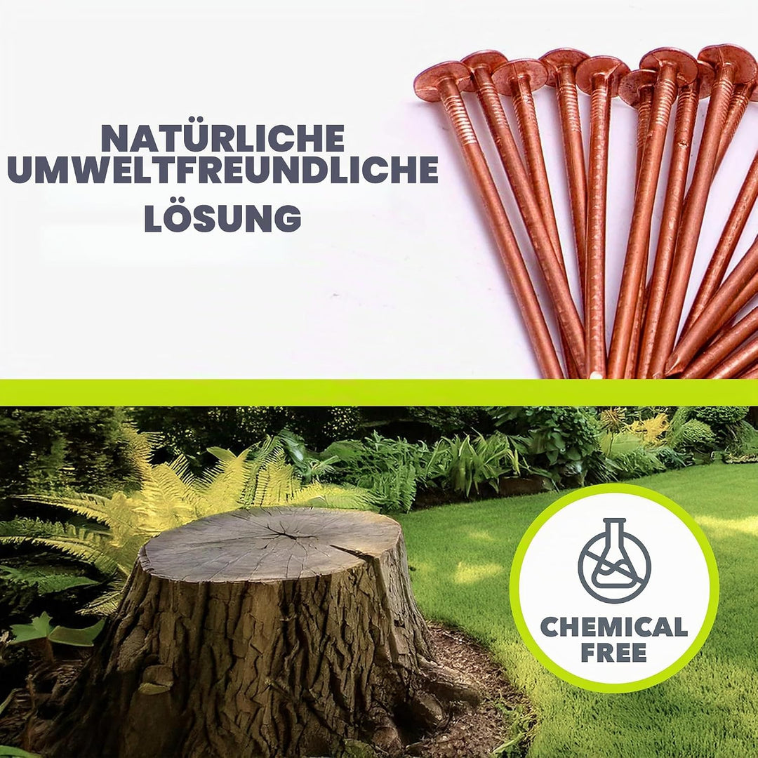 Kupfer Baumstumpf Killer/Massives Kupfer Schlagkraft Nägel - Eltern - 50 x 65mm, 50 x 65mm