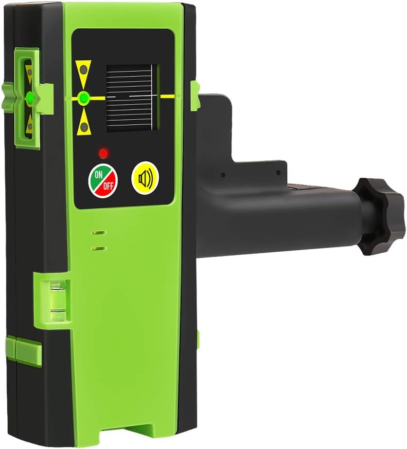 Huepar LR-6RG Laserdetektor für Puls-Kreuzlinienlaser, Digital Laserempfänger für Rote und Grüne Las