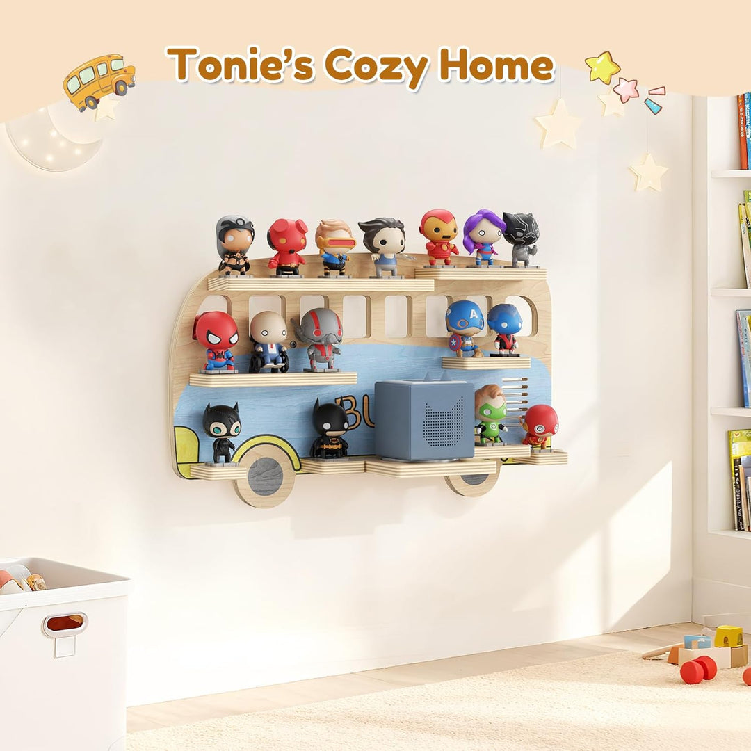 Tonie Shelf, Für 20–25 Figuren und Geschichtenboxen. Tonie-Box-Regal, stehend oder zur Wandmontage.