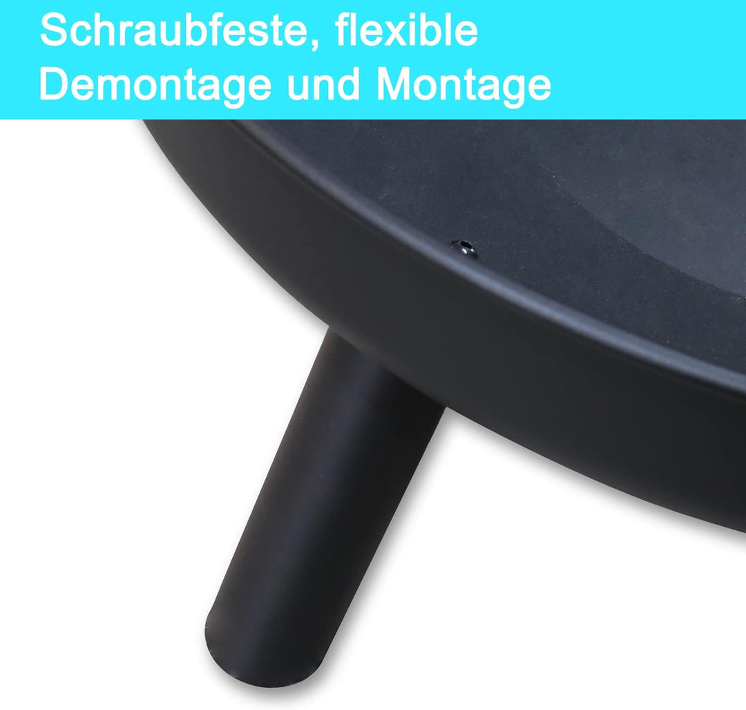 Yakimz Feuerschalen für den Garten 80 cm, Grosse Feuerstelle Feuerkorb für Draussen Garten & Terrass